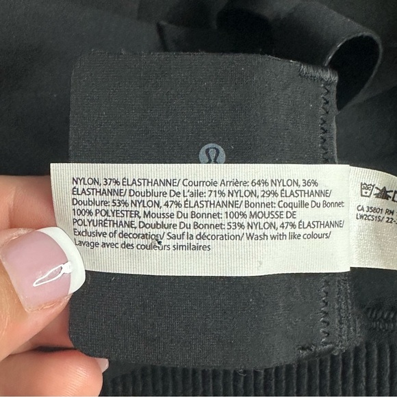 Lululemon AIRSUPPORT BRA HIGH SUPPORT 38 DD E NWT running black wireless yoga - Picture 10 of 12